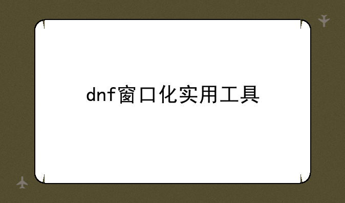 dnf窗口化实用工具