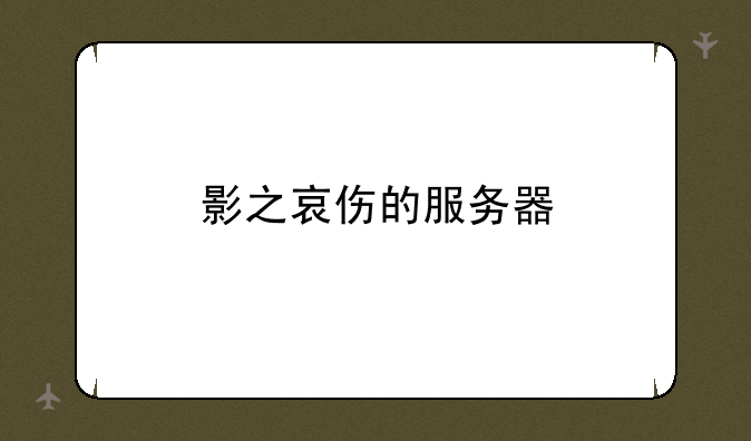 影之哀伤的服务器