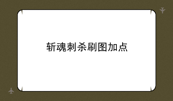 斩魂刺杀刷图加点
