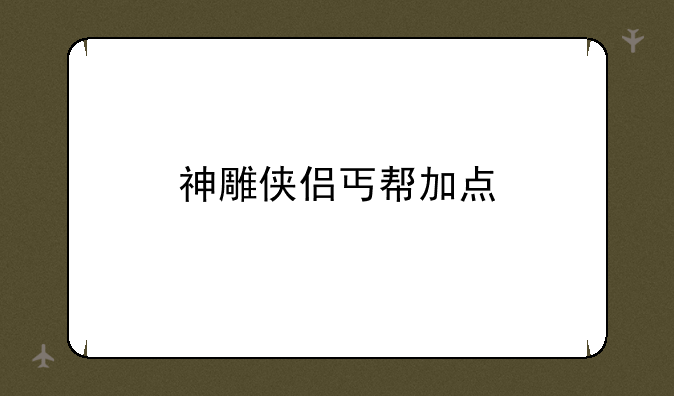 神雕侠侣丐帮加点