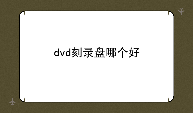 dvd刻录盘哪个好
