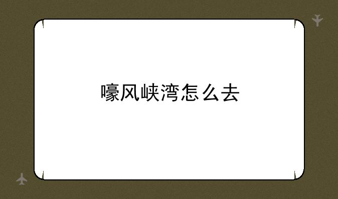 嚎风峡湾怎么去