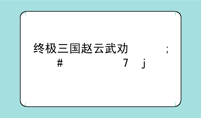 终极三国赵云武功怎么恢复的