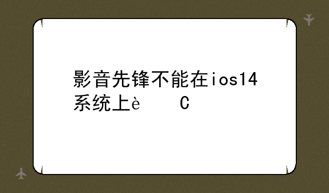 影音先锋不能在ios14系统上运行