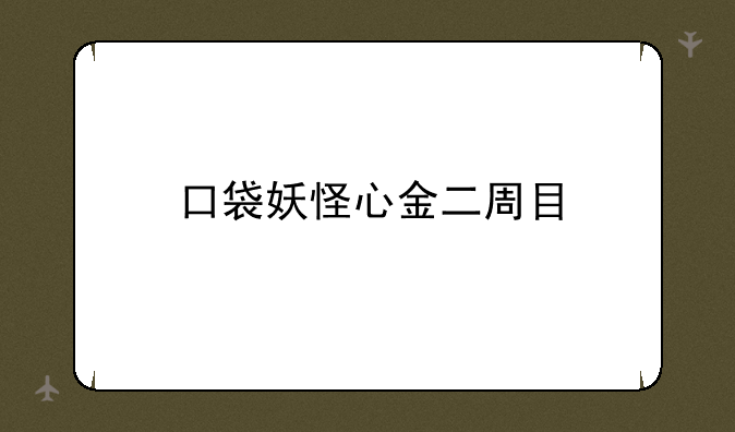 口袋妖怪心金二周目