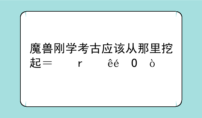魔兽刚学考古应该从那里挖起？本人FS？