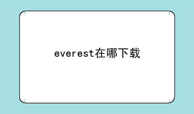 everest在哪下载