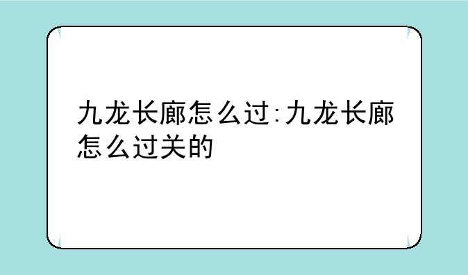 九龙长廊怎么过:九龙长廊怎么过关的